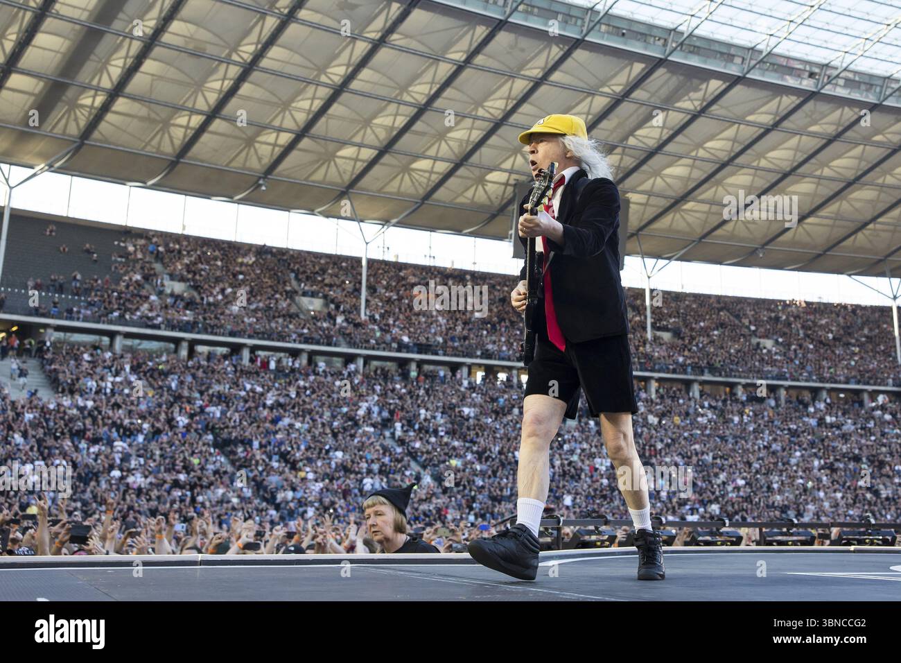 Angus Young, lead guitarist of AC/DC live on Power Up Tour 2025 at the ...