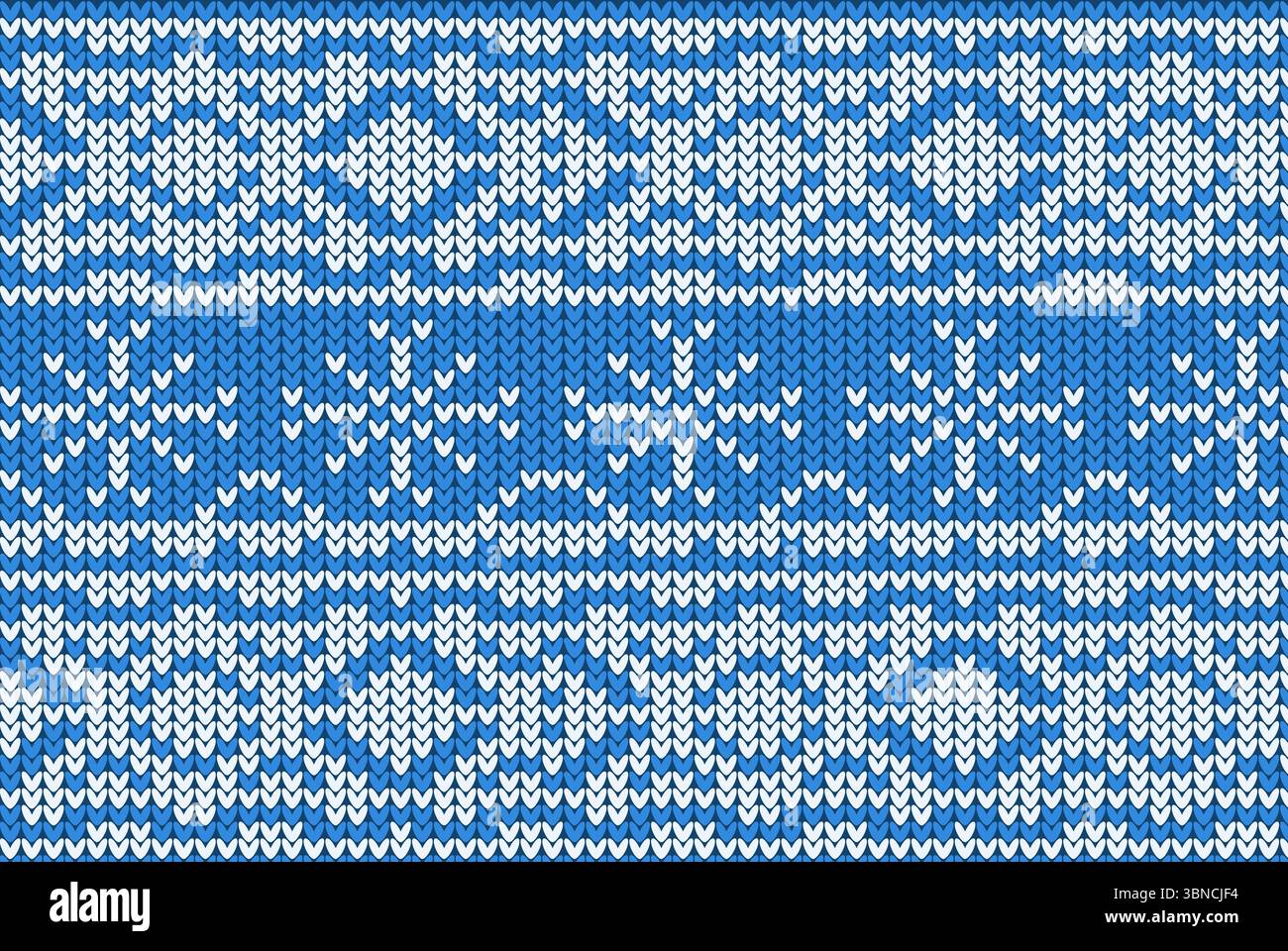 Knitting Christmas vector background snowflakes Stock Photo