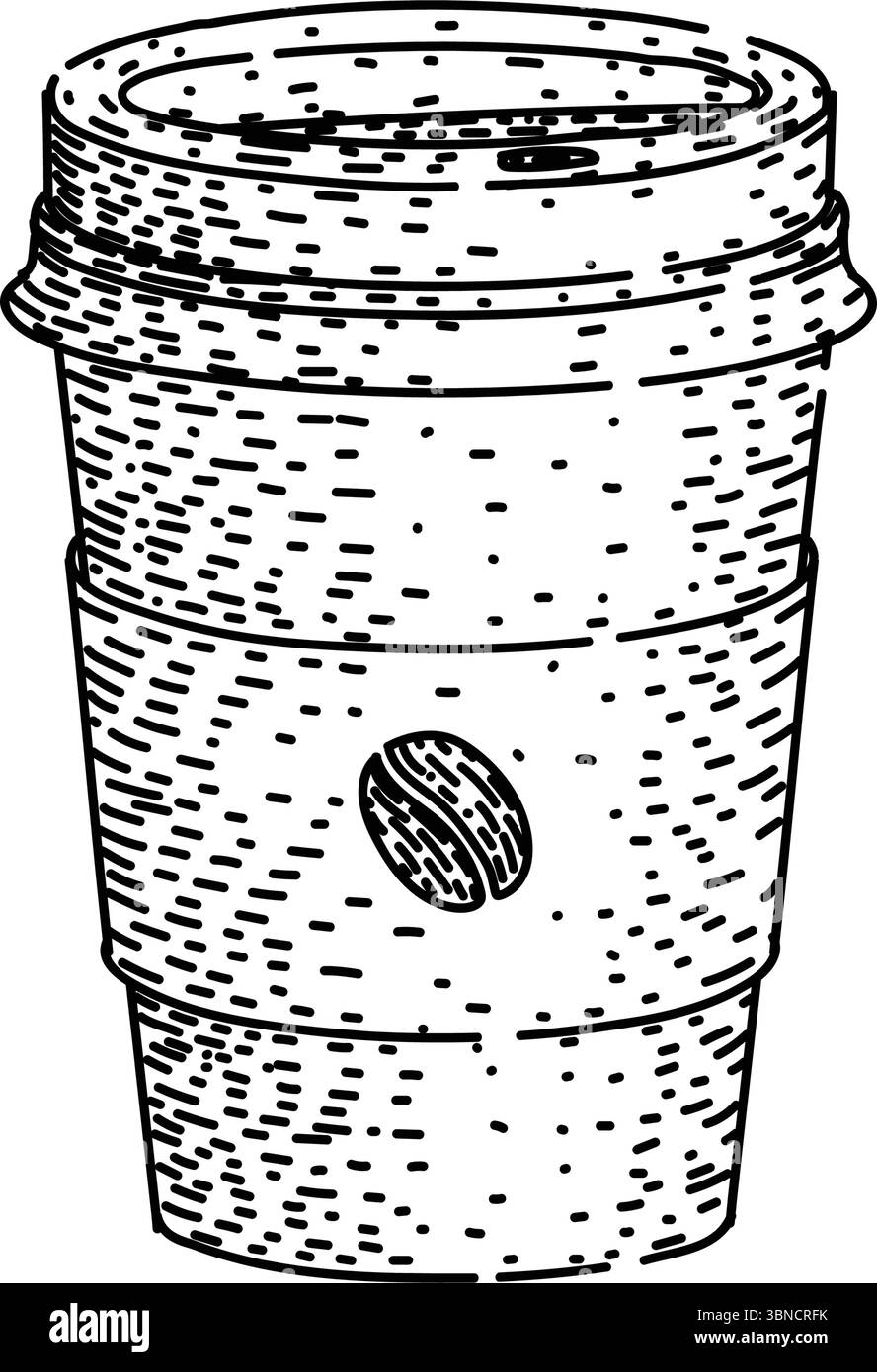 insulated coffee cup sketch hand drawn vector Stock Vector Image & Art ...