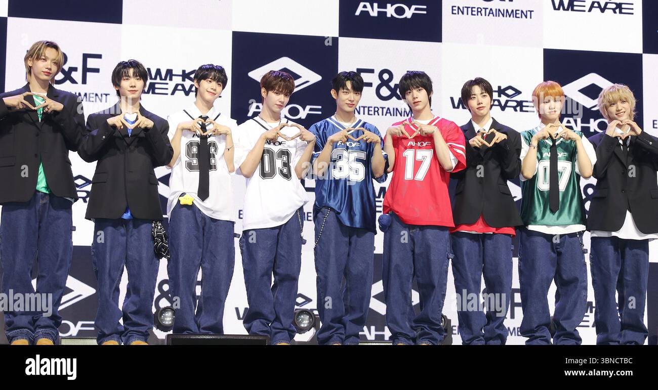 S. Korean boy group AHOF South Korean boy group AHOF poses for a photo ...