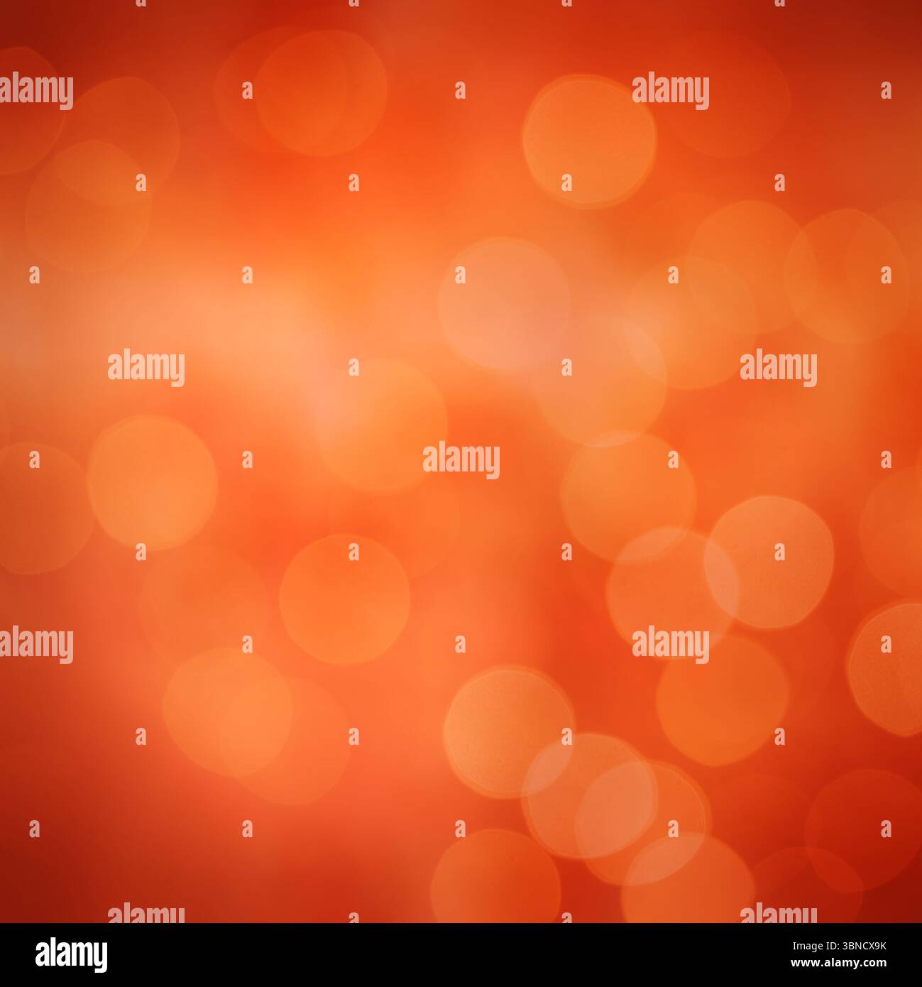 Abstract orange bokeh pattern is featuring glowing circles over warm gradient flat vector design Stock Photo