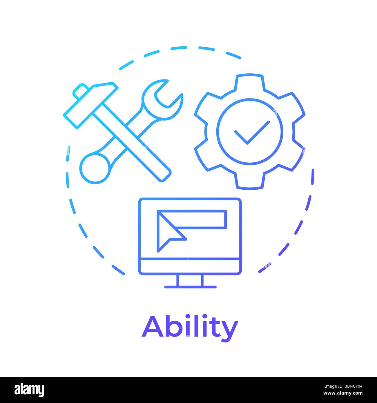 Ability blue gradient concept icon Stock Vector Image & Art - Alamy