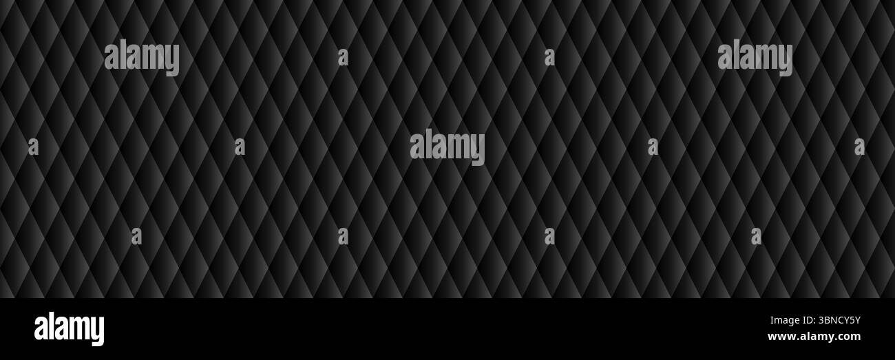 horizontal elegant black gradient diamond shape for pattern and background. Stock Vector