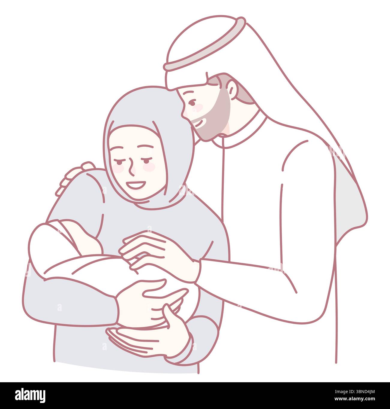 Joyful couple embraces warmly Stock Vector Images - Alamy
