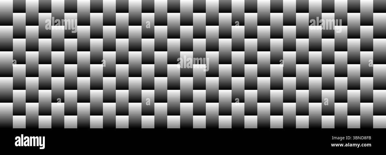 black and white gradient rectangle design for pattern and background. Stock Vector