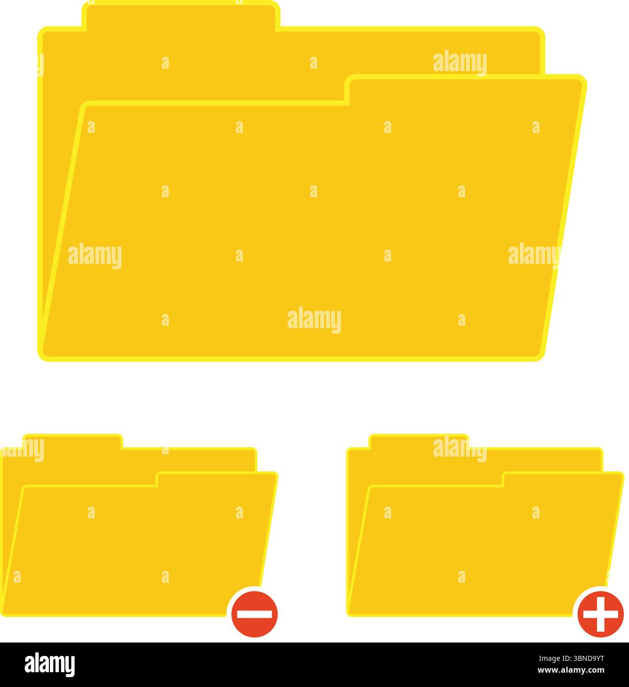 Yellow folder icon plus hi-res stock photography and images - Alamy
