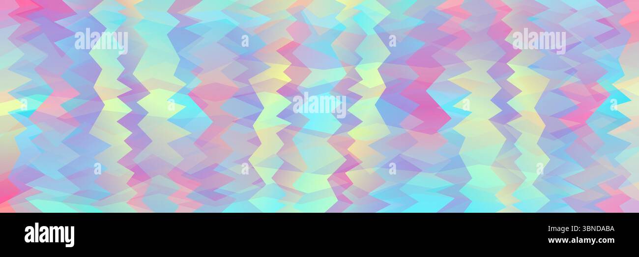 horizontal abstract pastel zigzag holographic texture design for pattern and background. Stock Vector