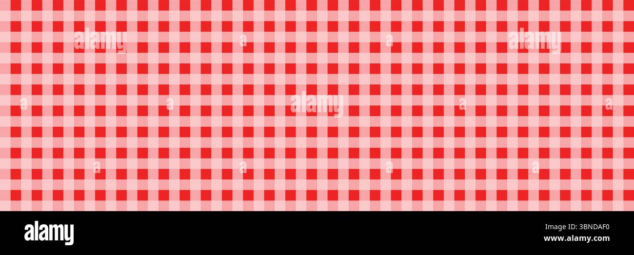 horizontal square red checked pattern abstract background and design. Stock Vector