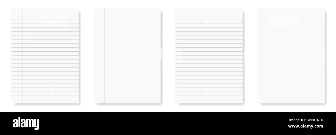 notepad and notebook isolated on white for pattern and design. Stock Vector