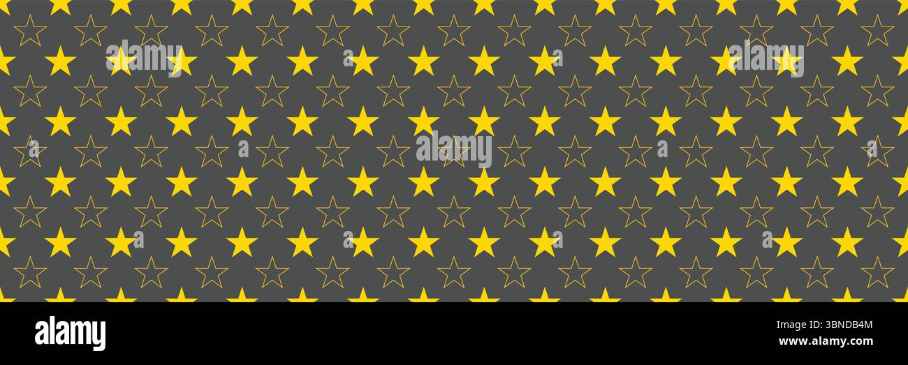 horizontal gold stars for pattern and background,vector illustration. Stock Vector