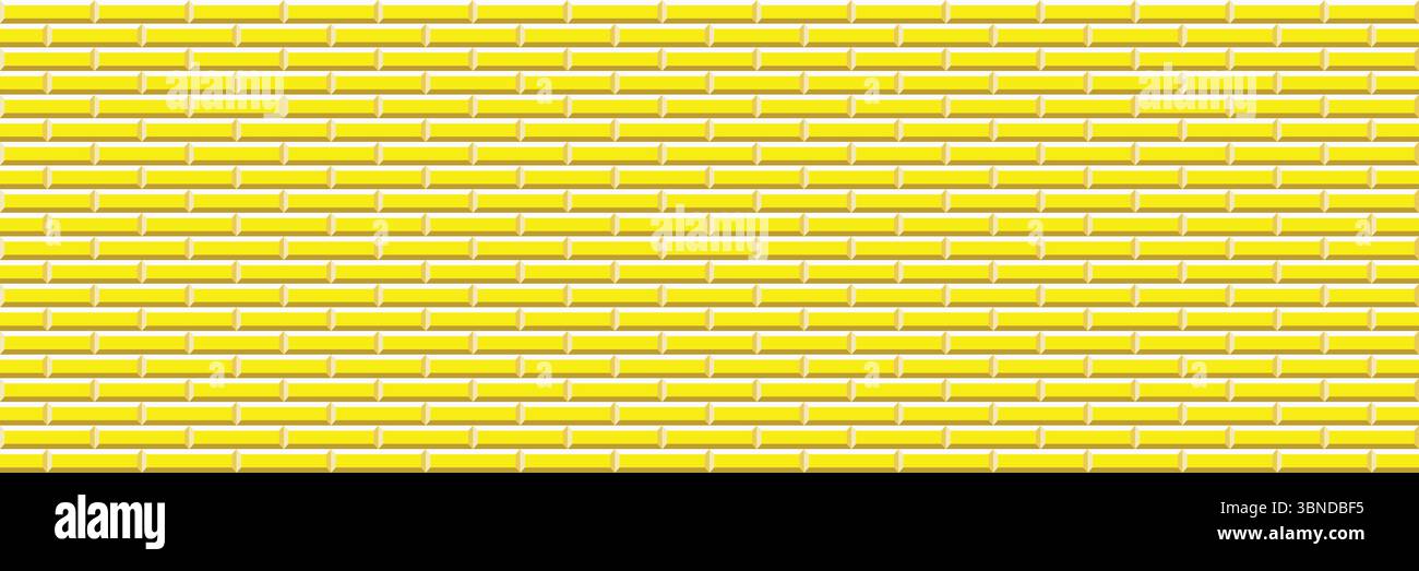 horizontal luxury gold brick texture for pattern and background,vector illustration. Stock Vector