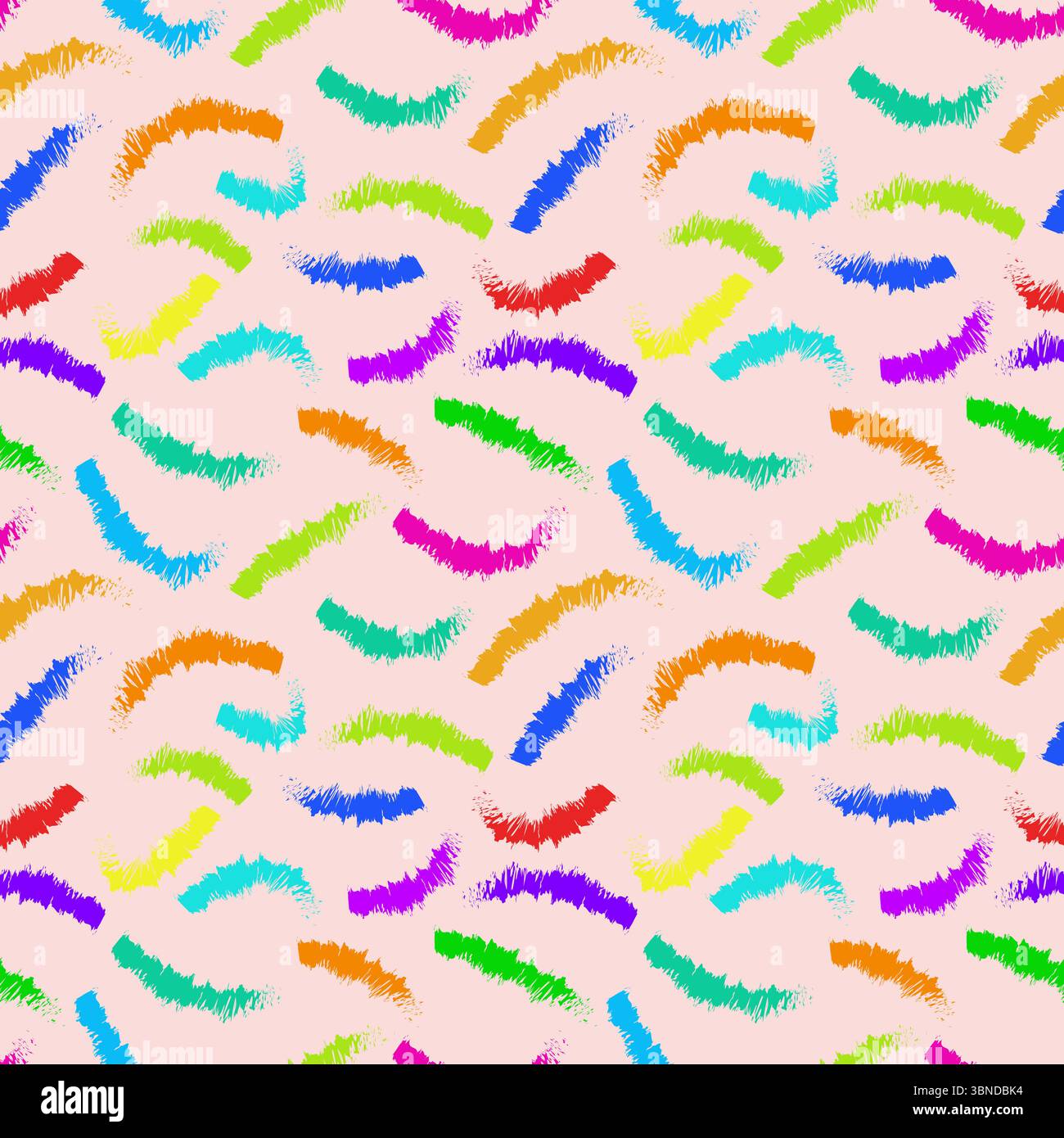 multicolor painting brush seamless design for pattern and background. Stock Vector