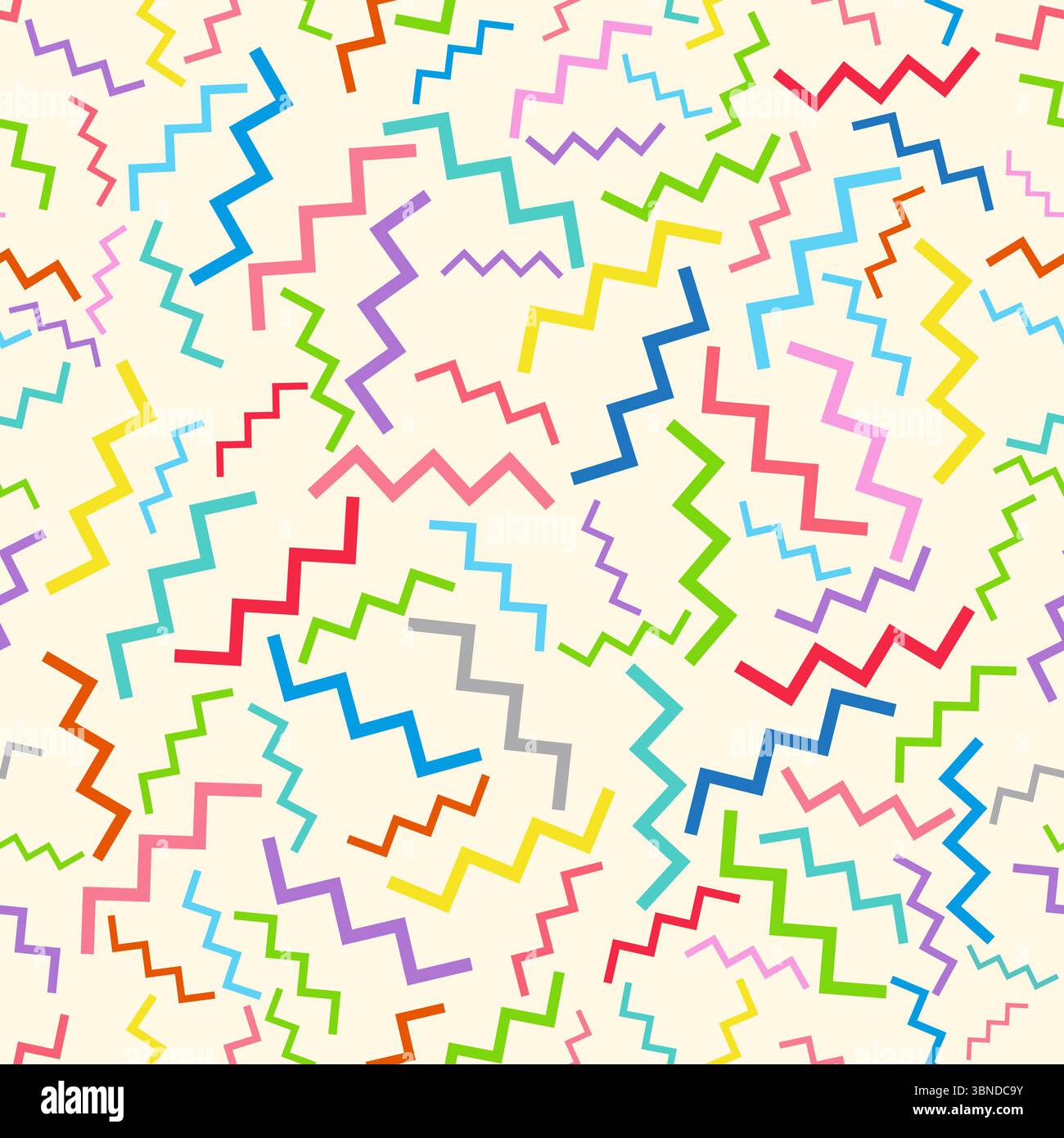 colorful multicolored zigzag seamless design for pattern and background. Stock Vector