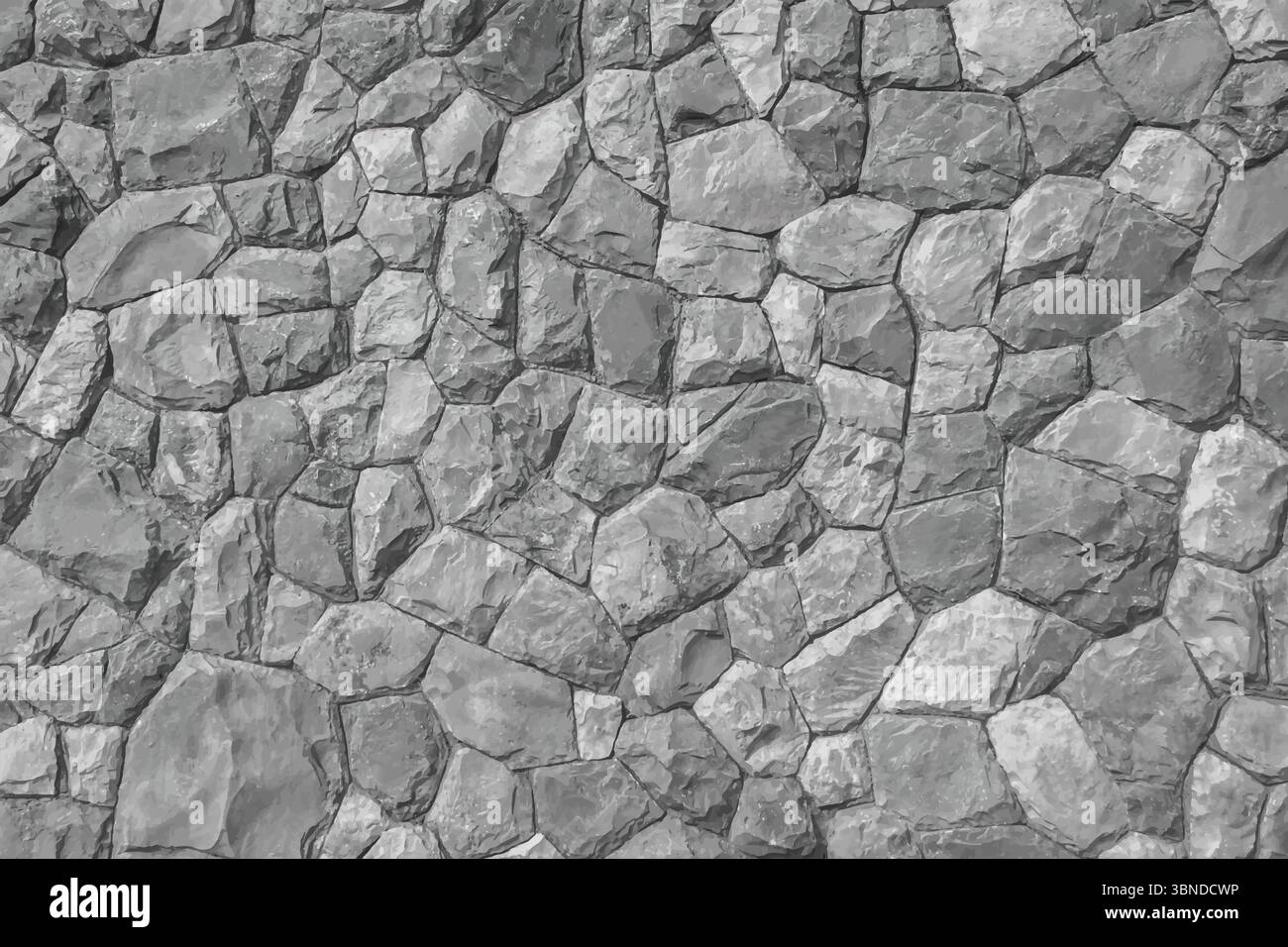 stone wall design for pattern and background,vector illustration. Stock Vector
