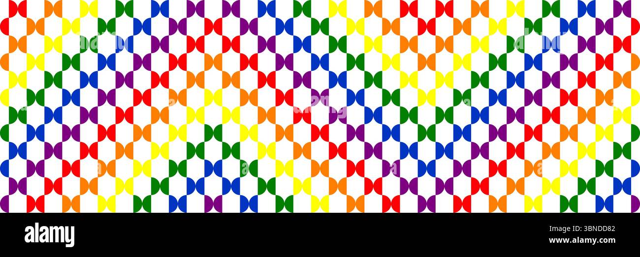 horizontal colorful rainbow semicircle zigzag design for pattern and background. Stock Vector