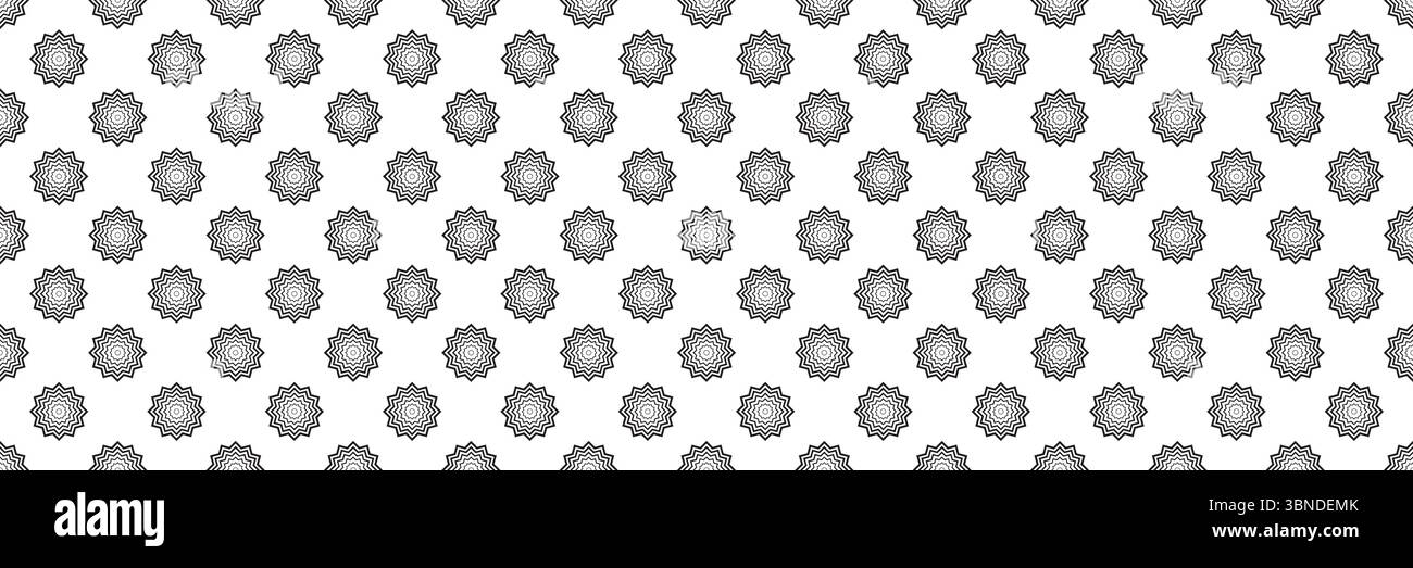 horizontal seamless of black modern zigzag design for pattern and background. Stock Vector