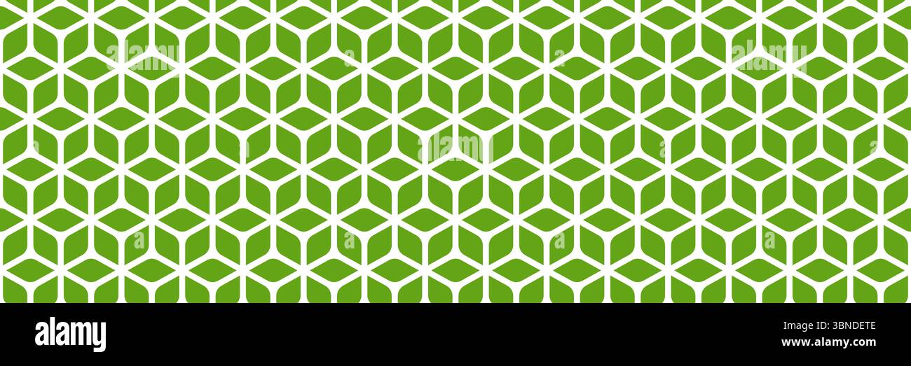 horizontal seamless green leaves design for pattern and background. Stock Vector