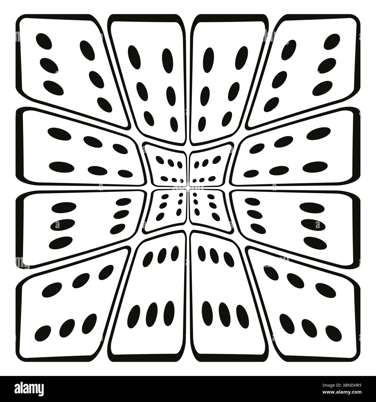 Warped grid icon. Abstract square pattern. Distorted cell Vector ...