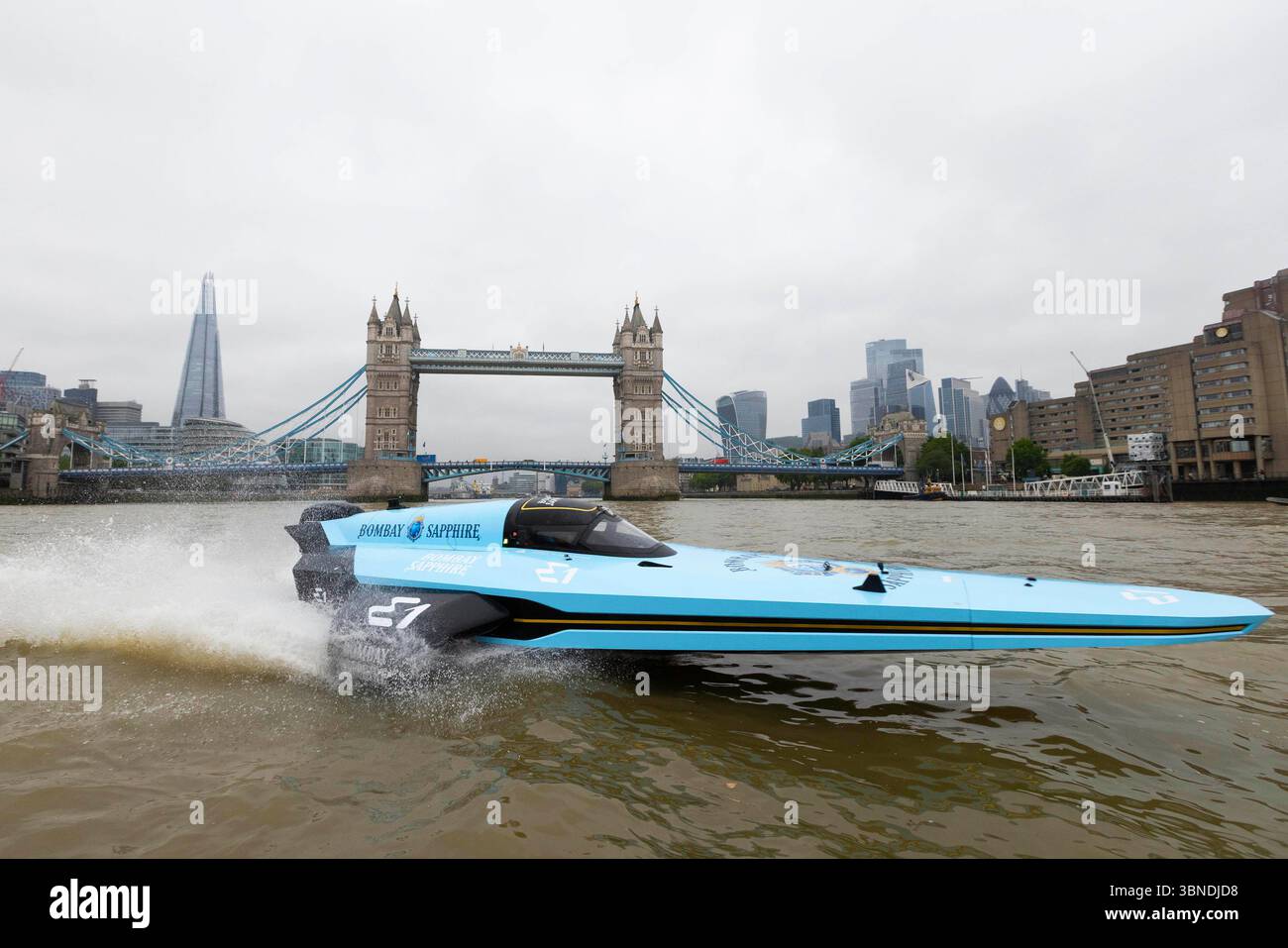 E1 Boat Racing Rear EDITORIAL USE ONLY General view of an E1 RaceBird all-electric race ...