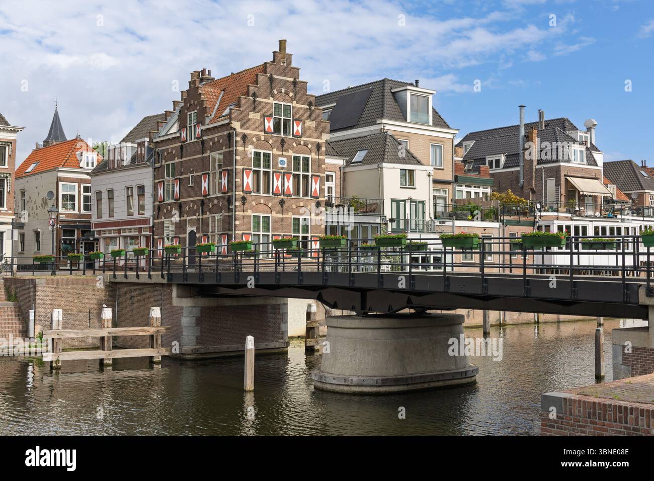 Dutch Railing The charming Peterbrug (Peter Bridge) in Gorinchem, Netherlands, with ...
