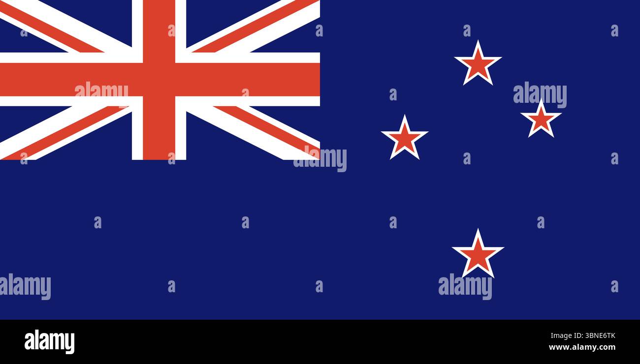 Nz Colors New Zealand flag. Official colors and proportions Stock Vector Image ...