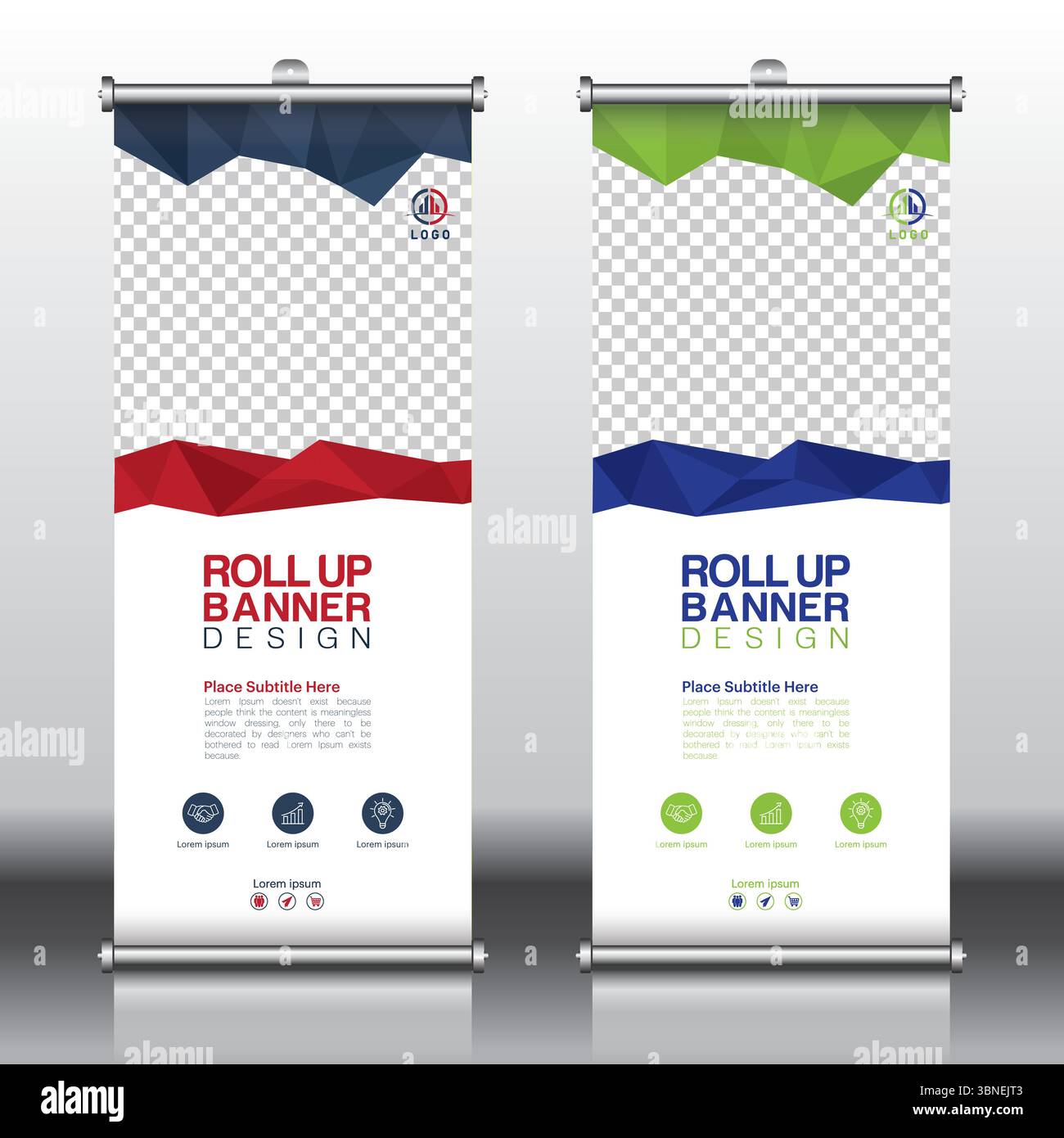 Comp Banner Roll Up Banner Design - Modern X-Banner and Flag-Banner Template Stock ...