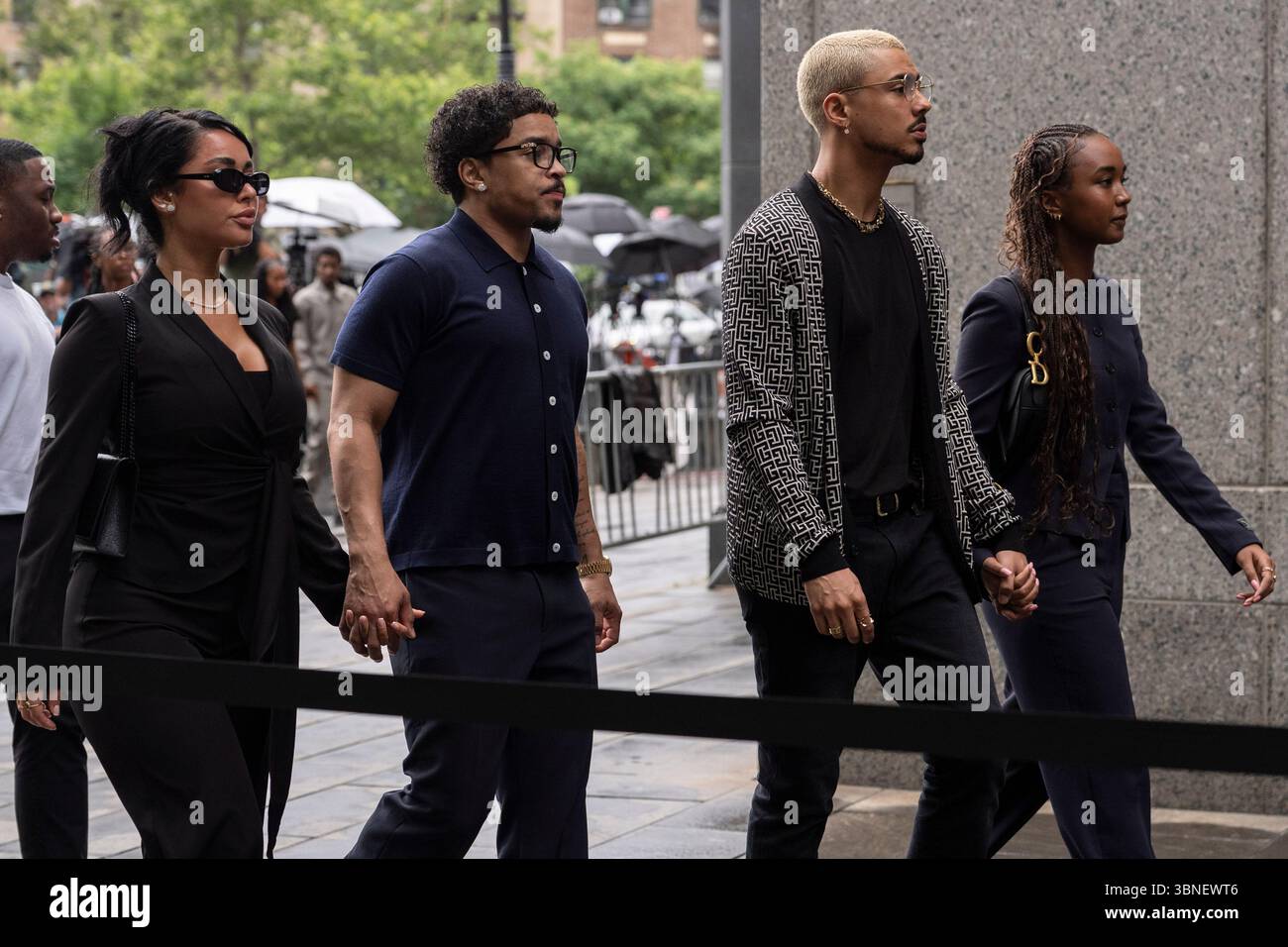 Chance Combs, right, Quincy Brown, second right, and Justin Dior