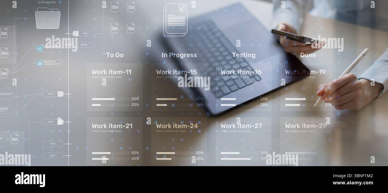 Project Management Workflow Visualization with Task Progress Tracking ...