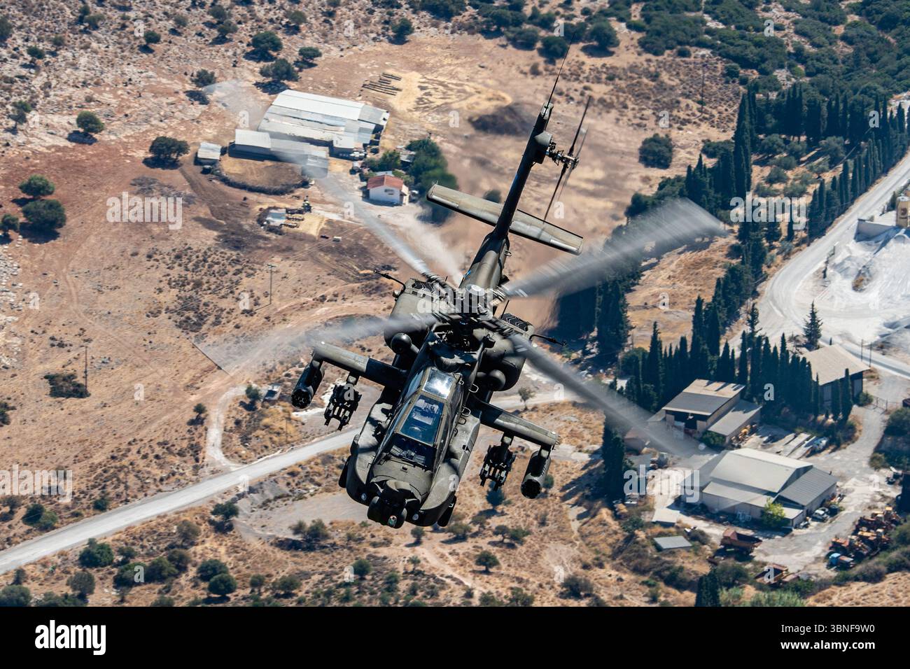 The Boeing AH-64DHA Apache helicopter is operated by the Greek Hellenic ...