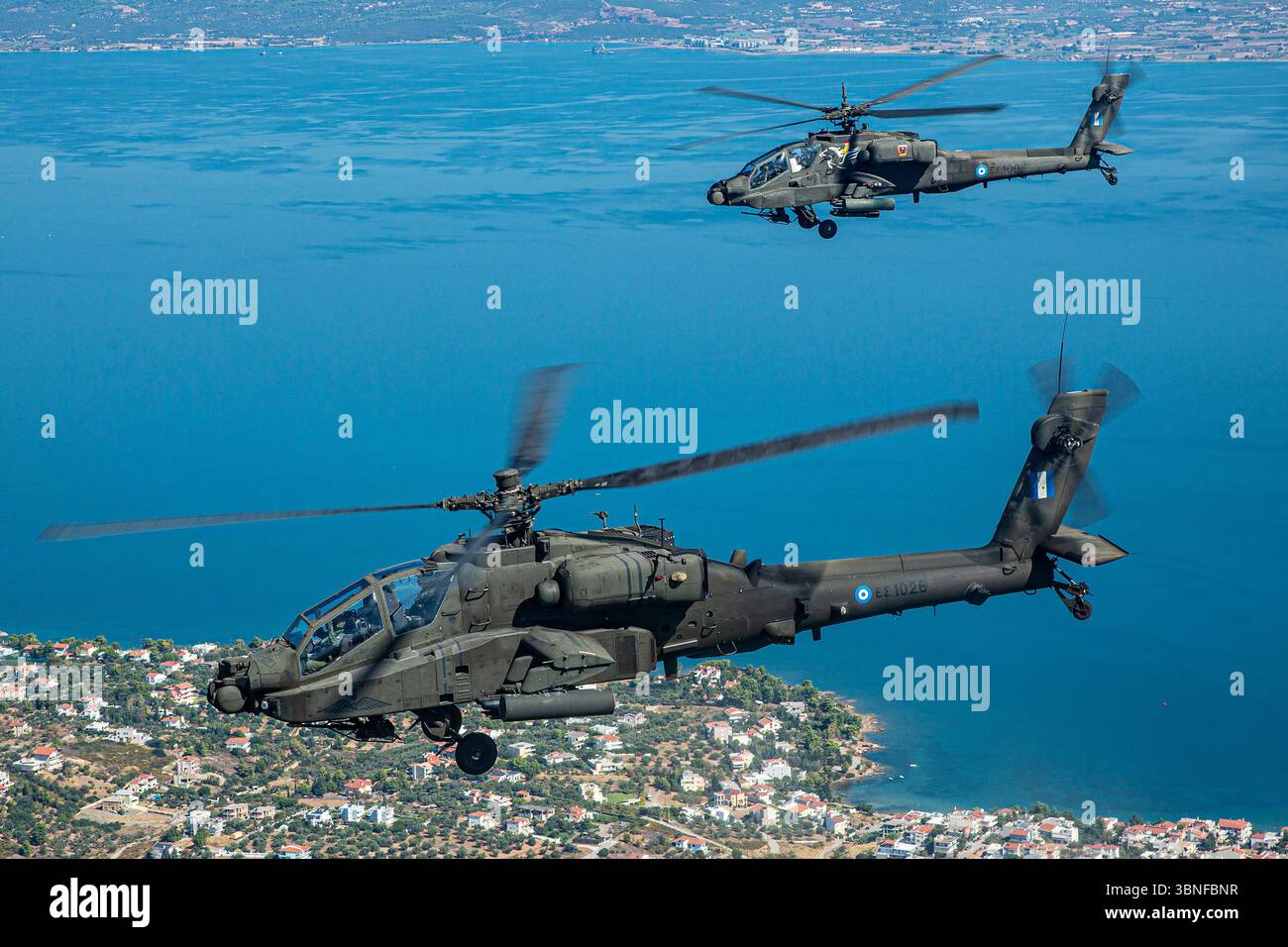 The Boeing AH-64DHA Apache, with registrations ES1008 and ES1026, is a ...