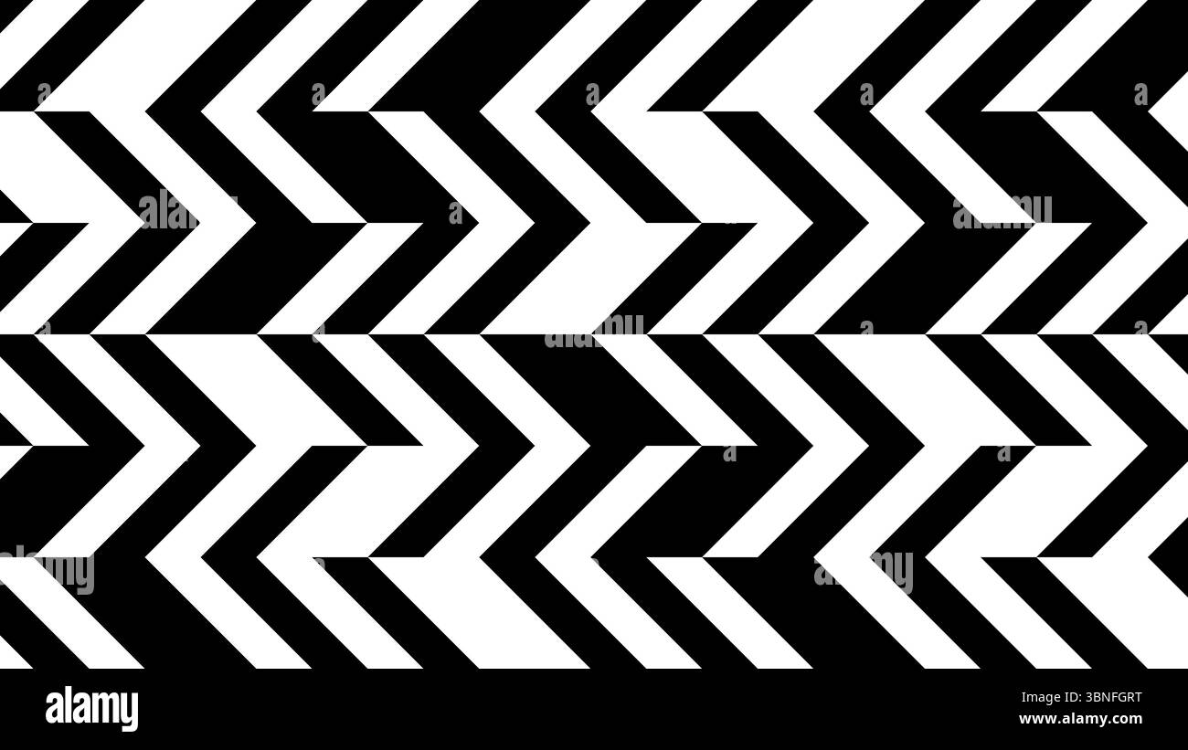 Bold Black and White Chevron Pattern - Abstract High-Contrast Geometric ...
