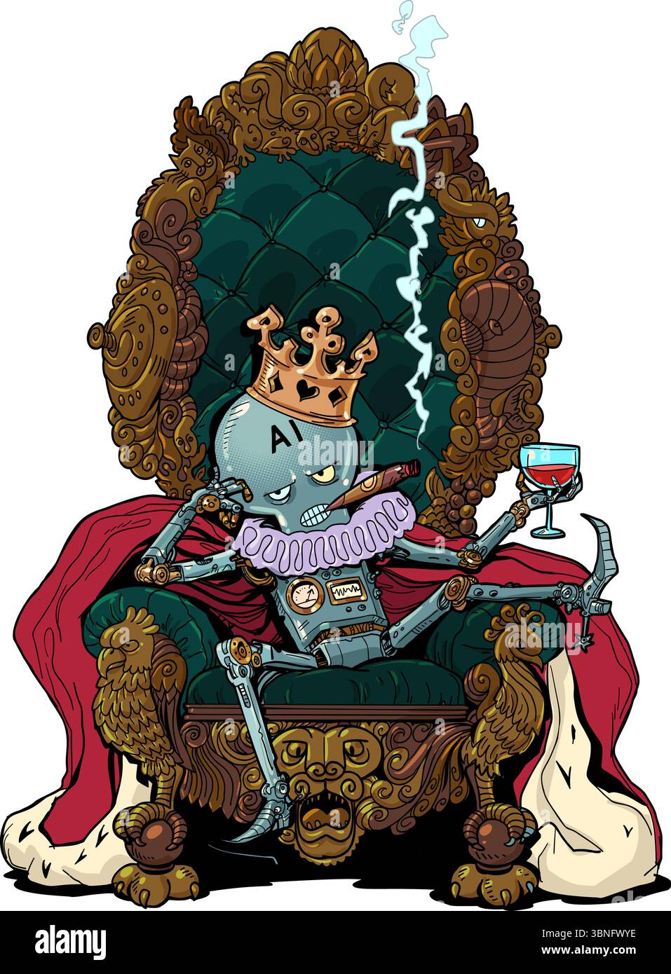 Ai symbol over computer Cut Out Stock Images & Pictures - Alamy