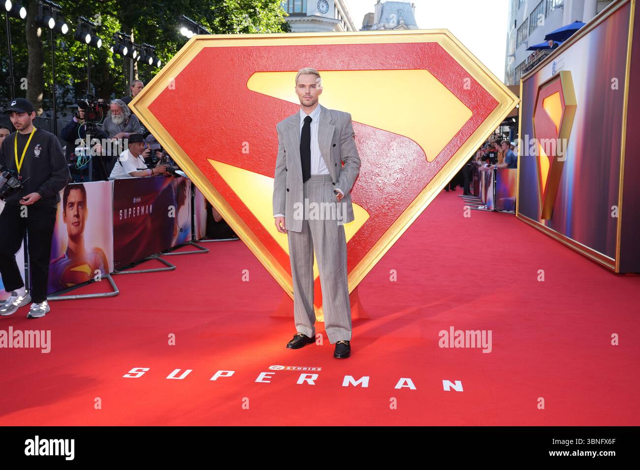 Nicholas Hoult attends a Superman fan event at Cineworld Leicester