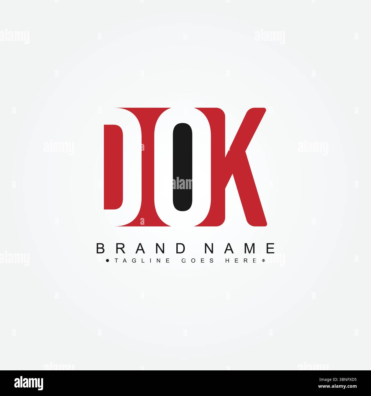 DOK Vector Logo Template - Creative Icon for Initial Letters D, O and K Stock Vector