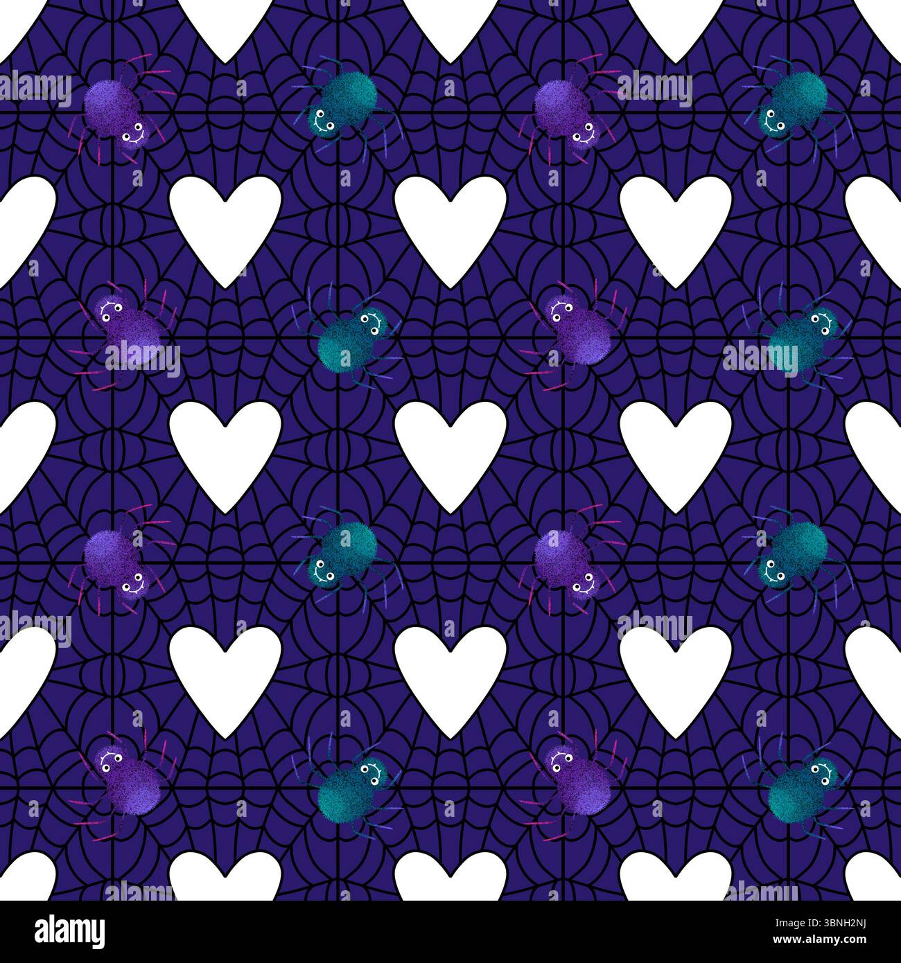 Cartoon monsters seamless Halloween spider pattern for wallpaper and ...