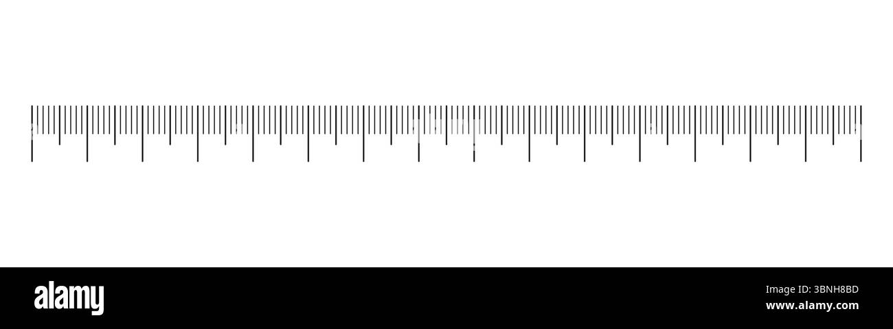 Ruler scale. Measuring chart with 15 centimeters. Length measurement ...