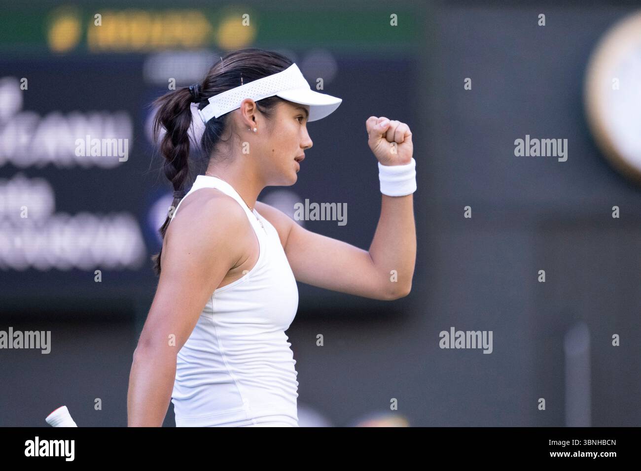 Emma Raducanu during her Wimbledon 2025 Women’s Singles second round