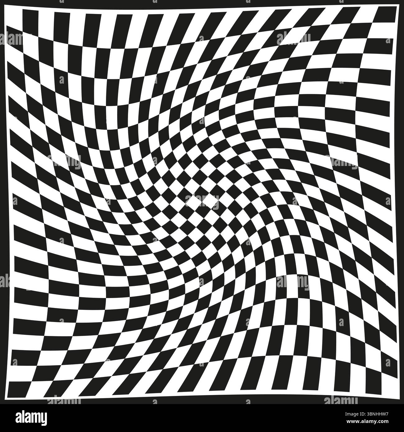 Warp grid icon. Optical swirl pattern. Dynamic Vector vortex. Checkered ...