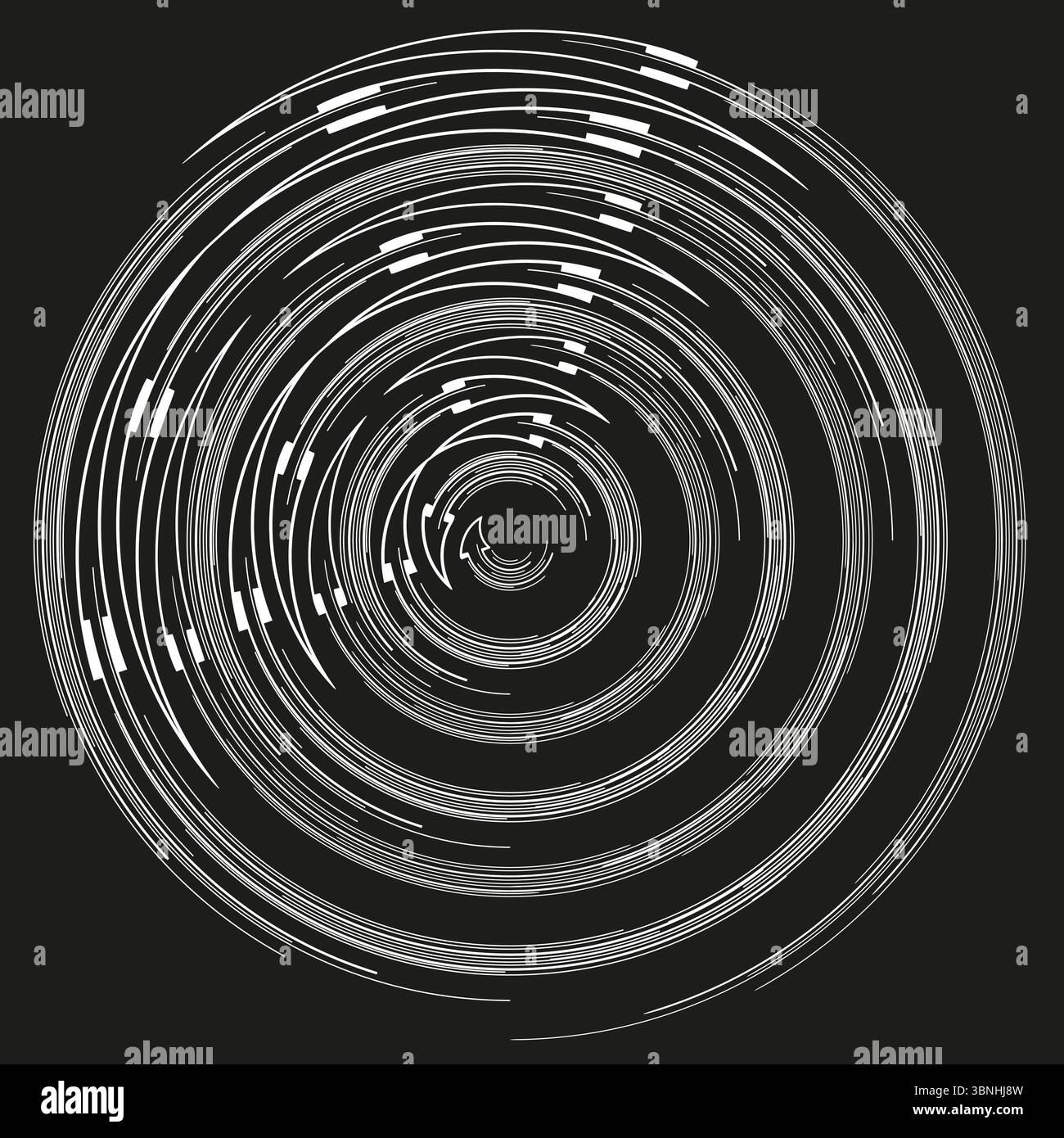 Concentric ring icon. Circular ripple pattern. Target swirl Vector ...