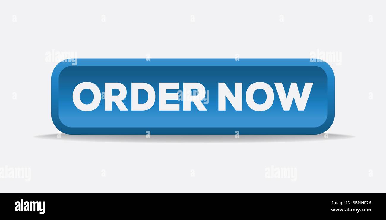 "Order Now Button - Orange Color with Bold Text" Stock Vector