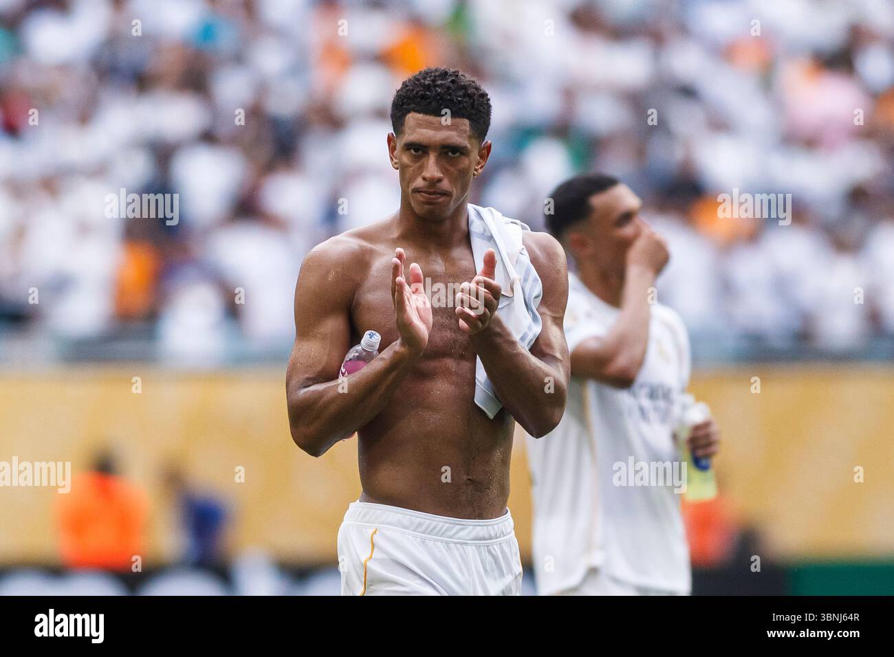 Miami, Florida - July 1: Jude Bellingham of Real Madrid greets the fans ...