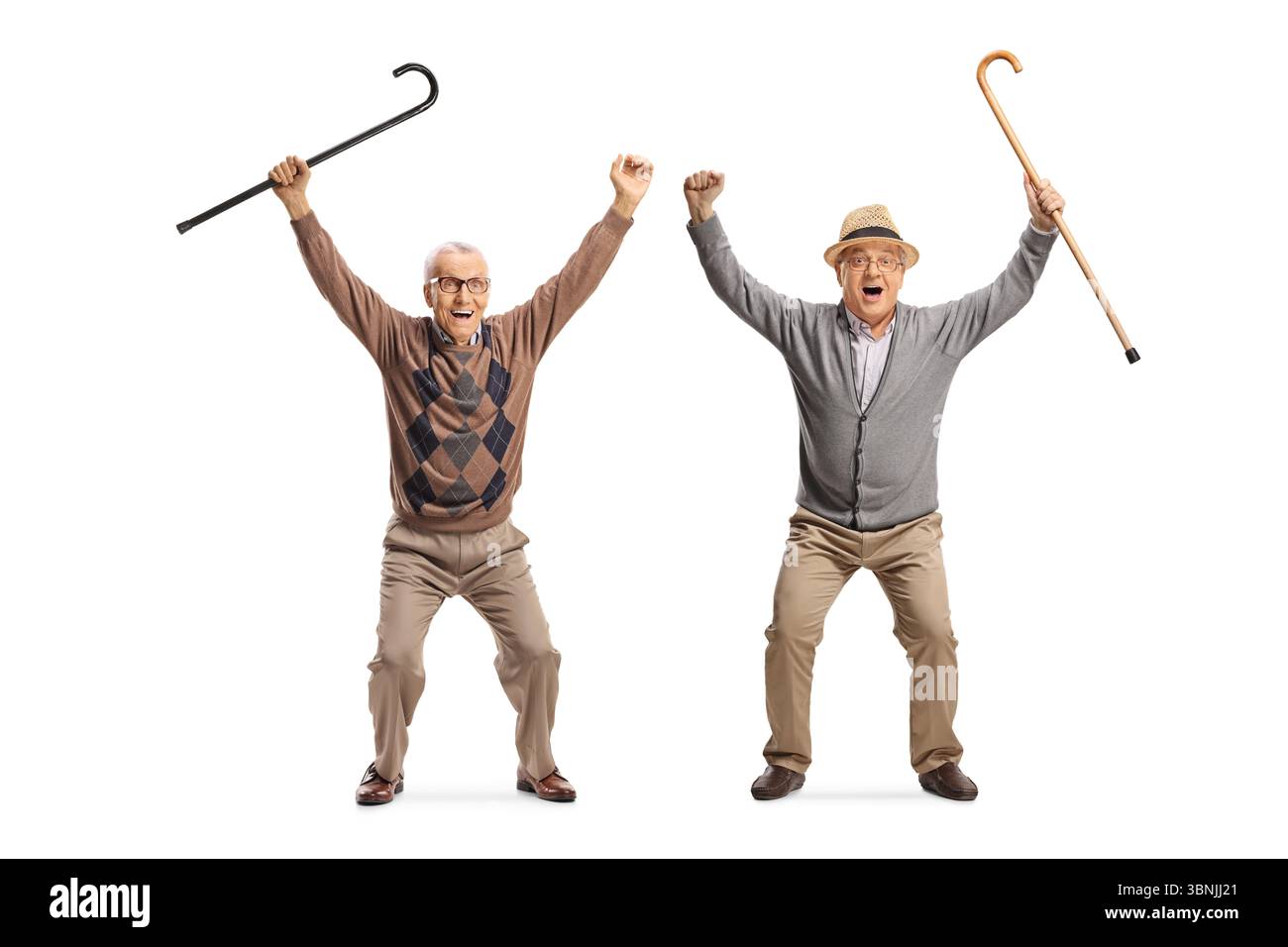 Overjoyed elderly men cheering hi-res stock photography and images - Alamy