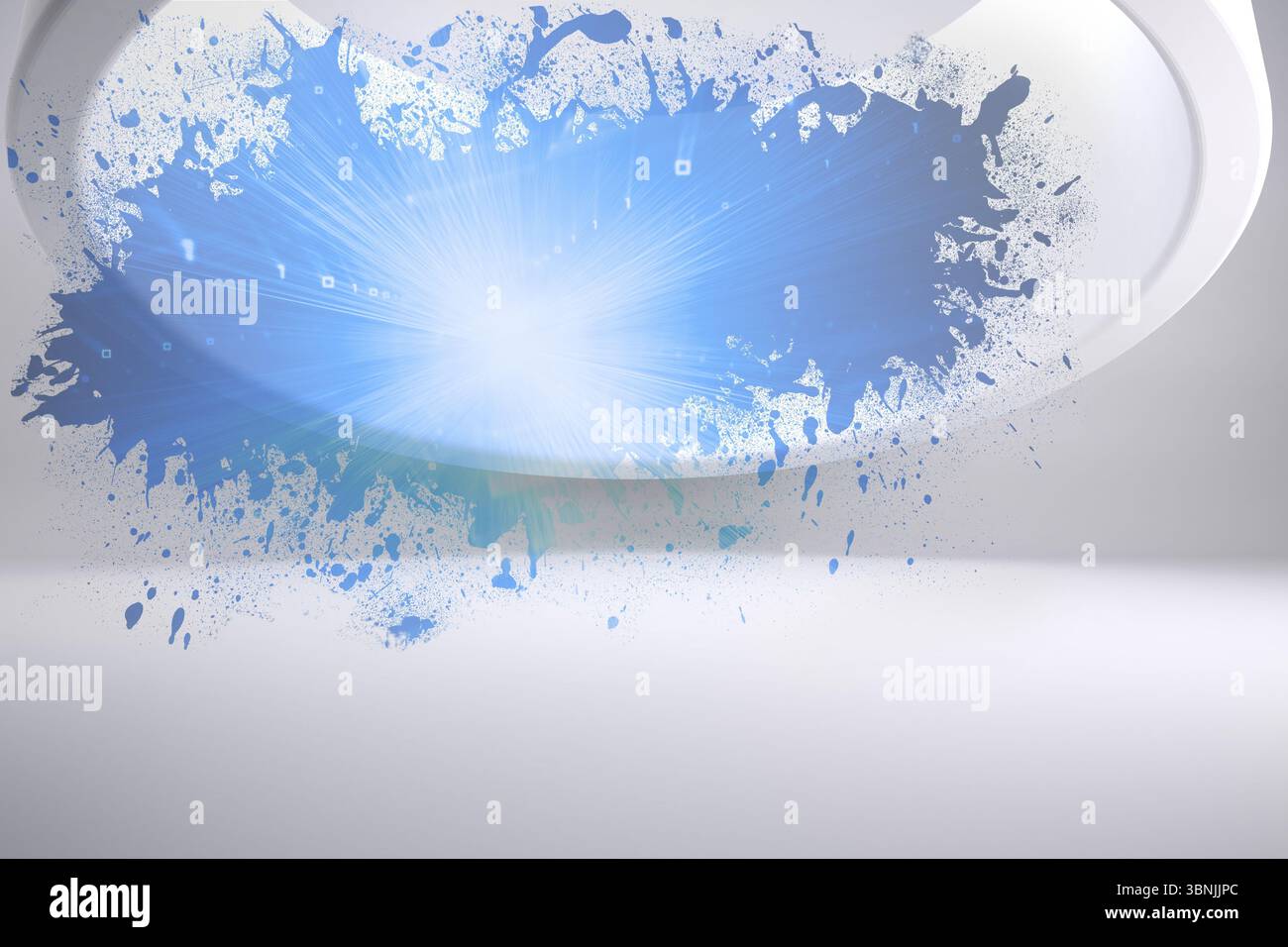 Splash showing blue light Stock Photo - Alamy