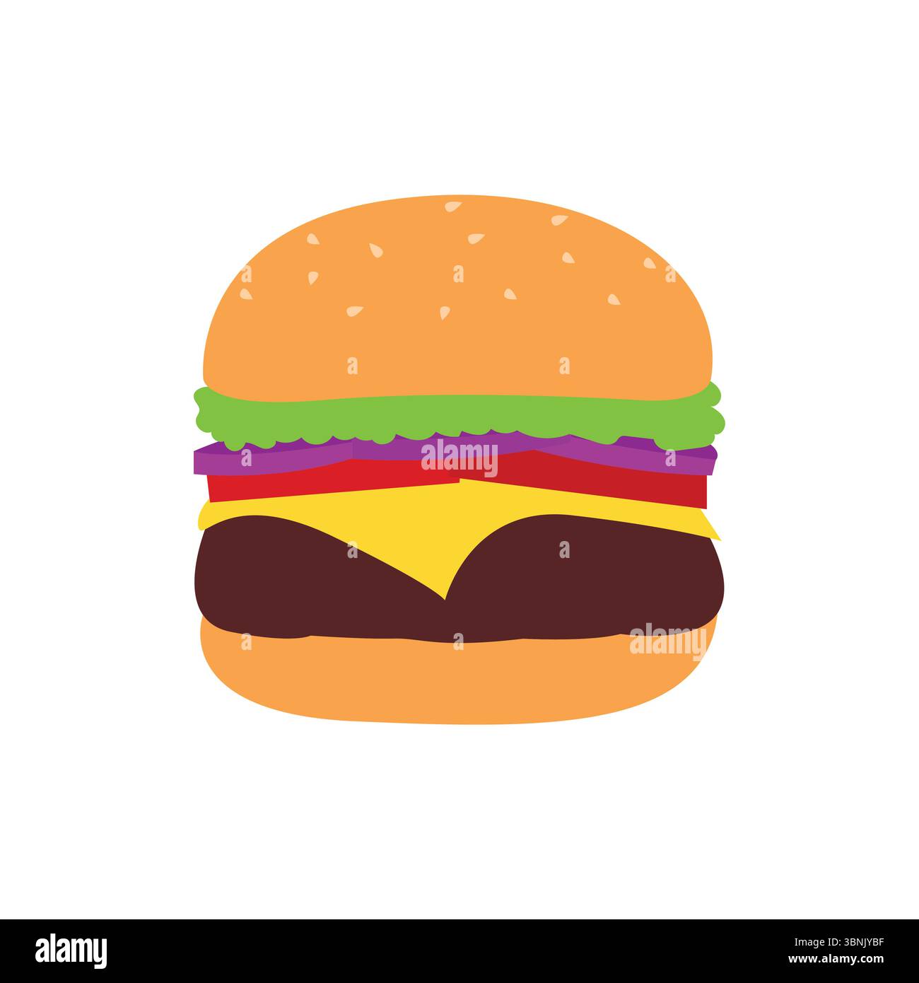 burger food hamburger fast food delicious snack emoji symbol sign icon ...