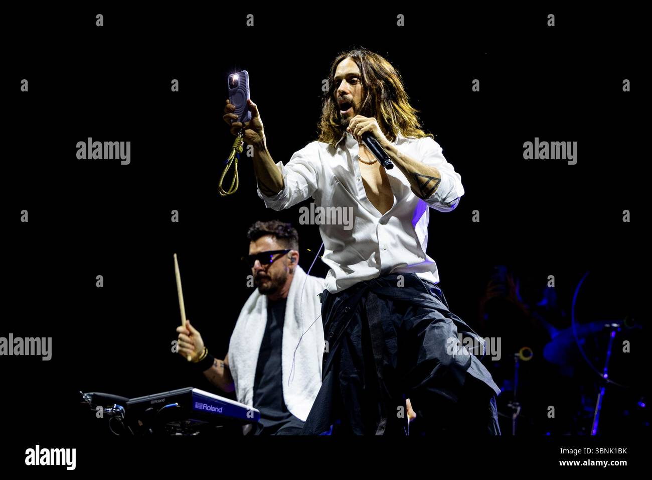 Jared Leto and Shannon Leto of Thirty Seconds to Mars performs live at ...