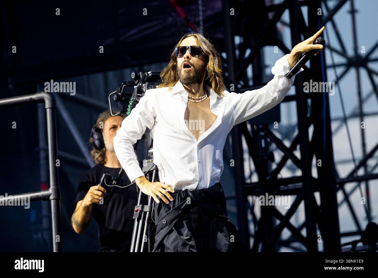 Jared Leto of Thirty Seconds to Mars performs live at Ippodromo SNAI in ...