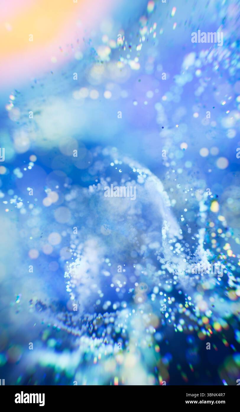 Flowing wave particles background, 3d rendering. 3D illustration. Stock Photo