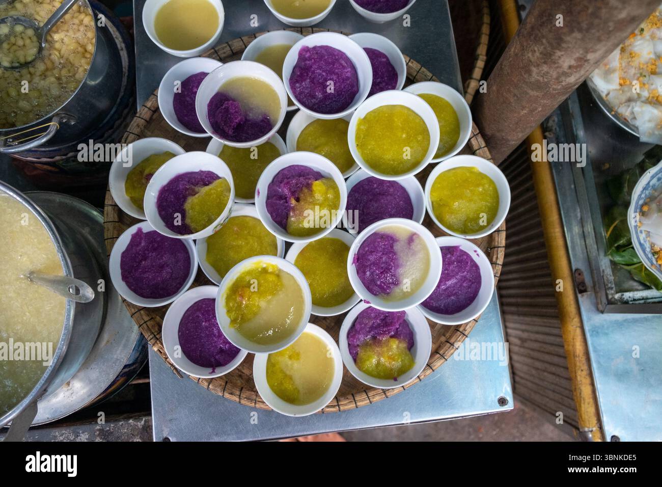 Traditional Southeast Asian Sticky Rice Desserts in Bowls Stock Photo ...