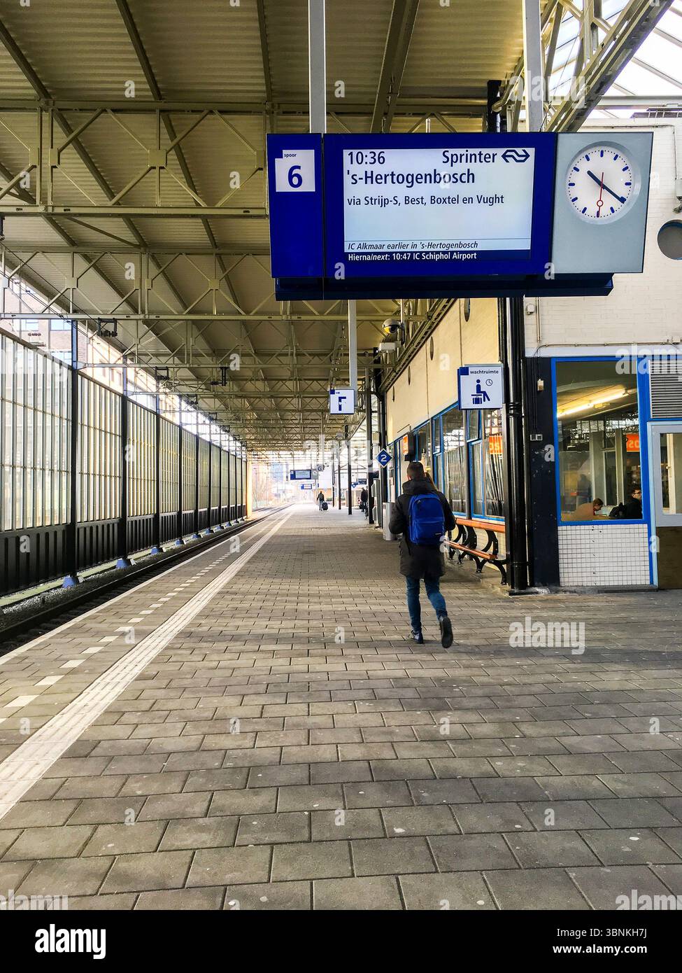 Eindhoven, Netherlands. Platform of Central Railway Station with ...