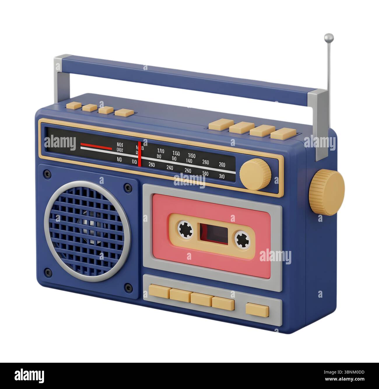 classic-radio-minimalist-3d-rendering-in-a-soft-and-smooth-renderer